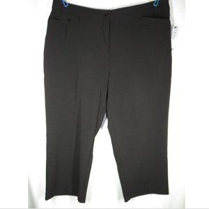 Courtenay Women's Black Dressy Capri Pants, Pockets, Plus Size 20W